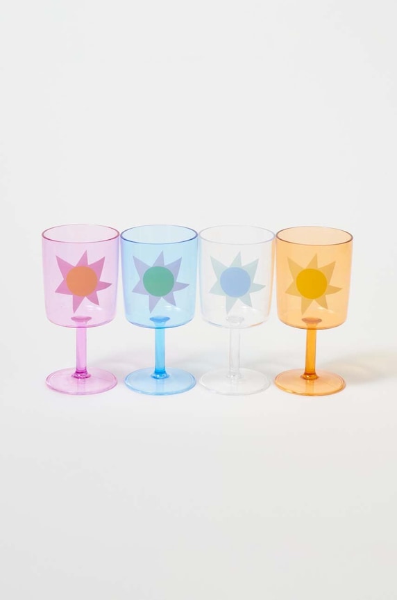 SunnyLife zestaw kieliszków Utopia Multi 4-pack multicolor S3UPWNUT