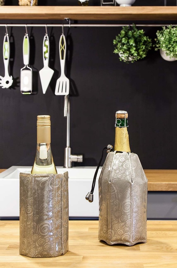 Kuchnia i bar Vacu Vin pokrowiec chłodzący do butelek wina Platinum 3887560 zielony
