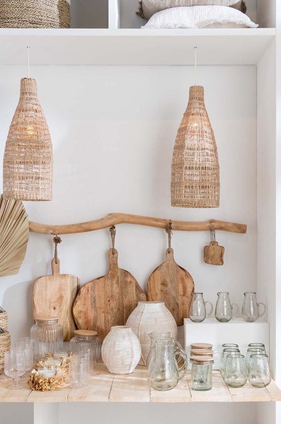 J-Line tagliere Round Organic Wood beige 32070
