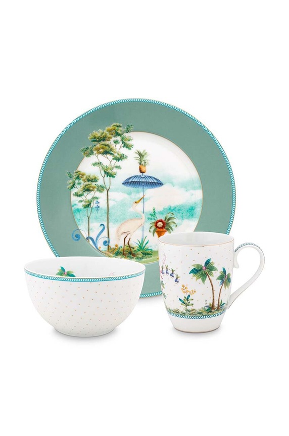 Pip Studio reggeliző készlet Jolie Blue 3 db többszínű 51.020.177