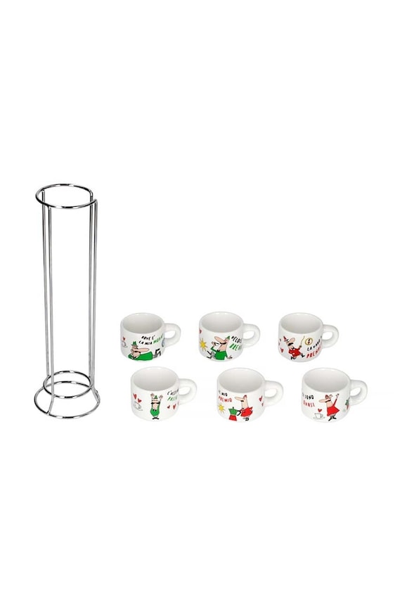 Bialetti set di tazze da espresso con supporto pacco da 6 700000650 multicolore AA00