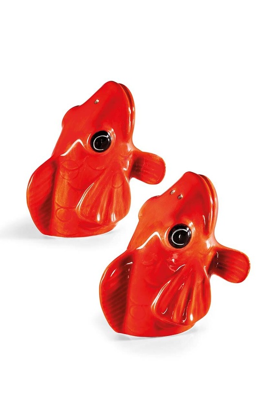 Soľnička a korenička Donkey Fishes červená 210730