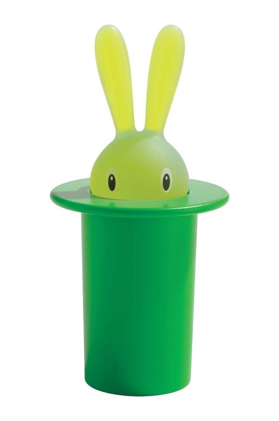 Posoda za zobotrebce Alessi Magic Bunny zelena ASG16.GR