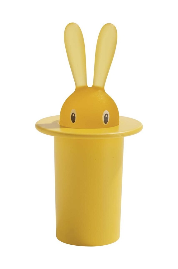 Posoda za zobotrebce Alessi Magic Bunny rumena ASG16.Y