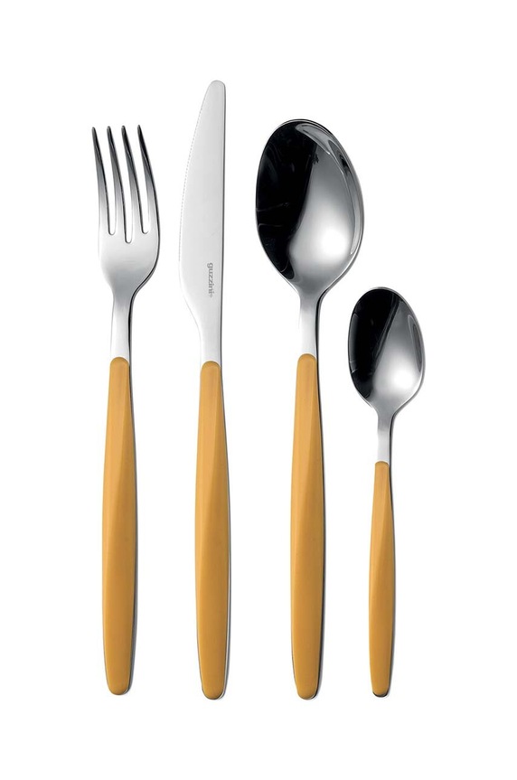 Set pribora za jelo za 6 osoba Guzzini My Fusion 24-pack zlatna 110700165