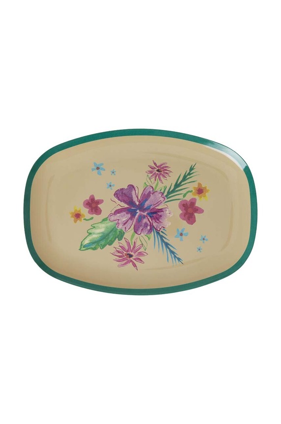 Rice talerz do serwowania 22 x 30 cm multicolor MELPL.BLO