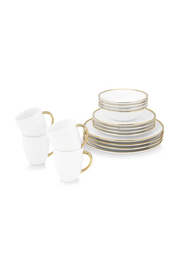 Επιτραπέζια σκεύη για 4 άτομα vtwonen 16-pack 52020023 λευκό AA00