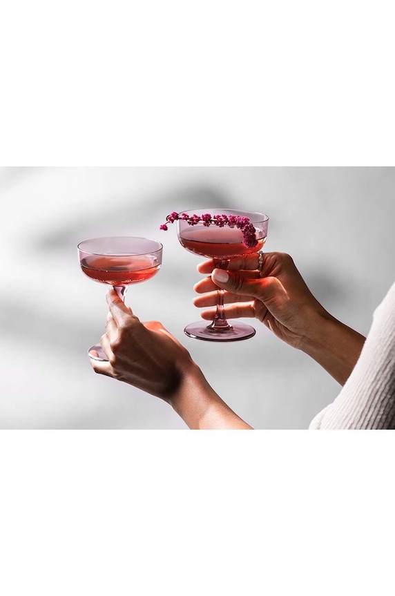 Κουζίνα και μπαρ Σετ ποτηριών σαμπάνιας Villeroy & Boch Like Grape 100 ml 2-pack 1951788210 ροζ