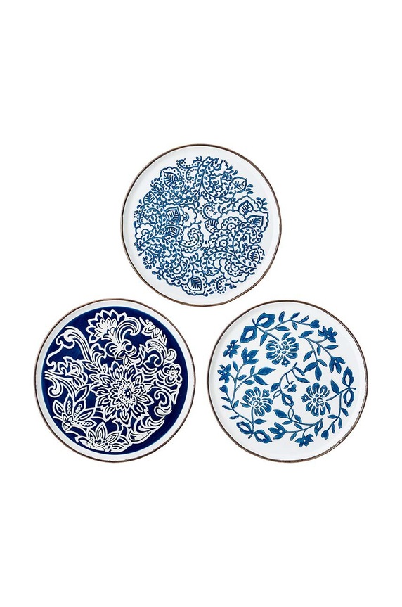 Bloomingville zestaw talerzy 3-pack multicolor 82045641