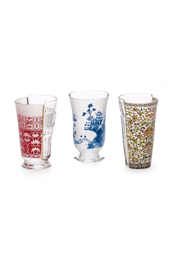 Seletti zestaw szklanek Hybrid-Clarice 3-pack multicolor 09735
