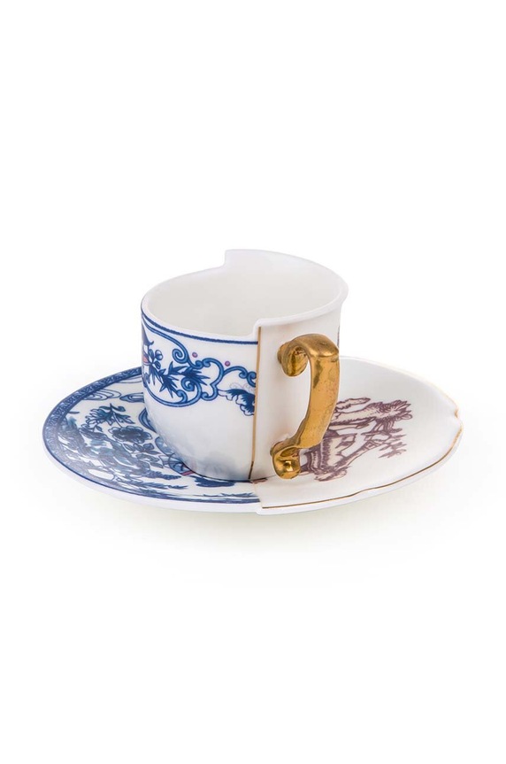 Skodelica s podstavkom Seletti Eufemia 100 ml 09741 pisana AA00