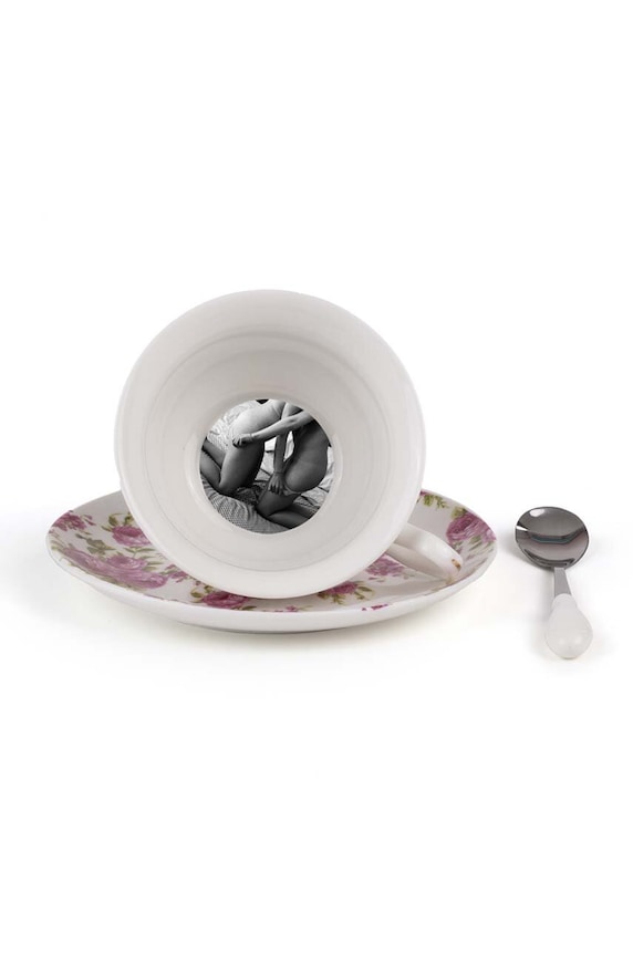 Seletti ceasca si farfurioara 09977 multicolor AA00