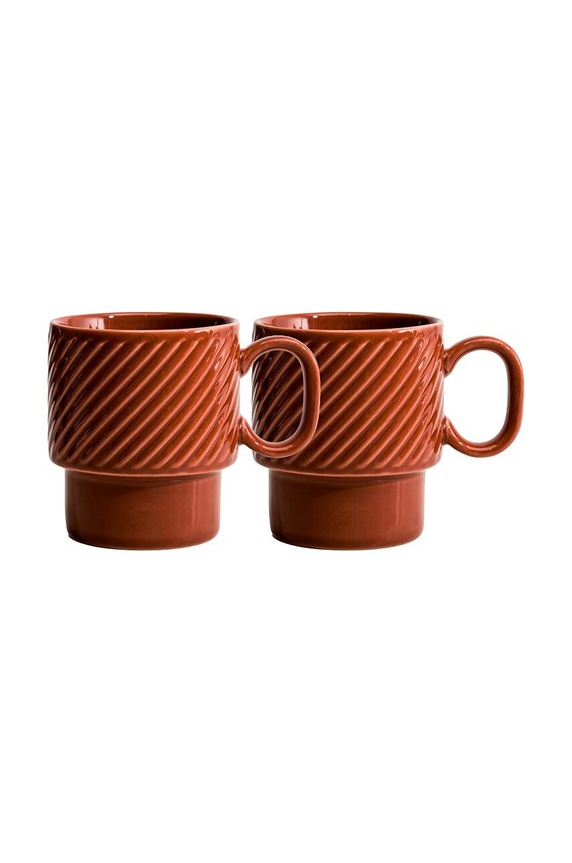 Sagaform zestaw kubków Coffee & More 2-pack pomarańczowy 5018373