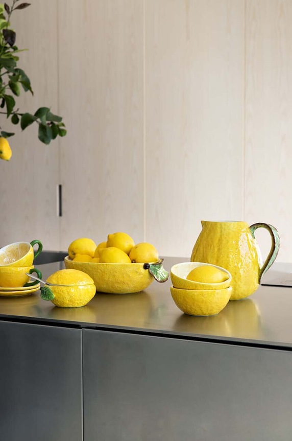 Φλιτζάνι και πιατάκι Byon Lemon 250 ml 5228625510 κίτρινο AA00