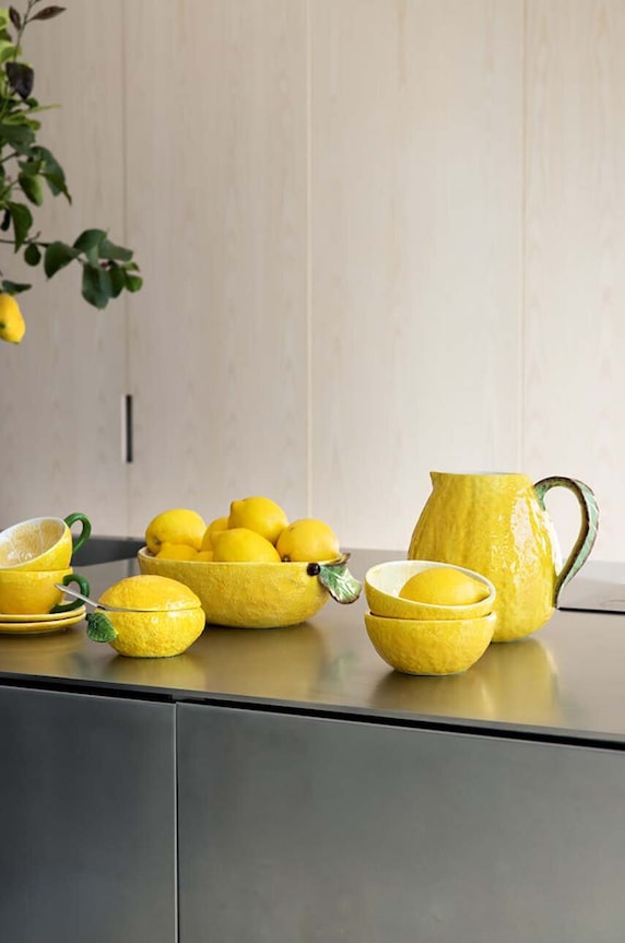 Φλιτζάνι και πιατάκι Byon Lemon 250 ml 5228625510 κίτρινο AA00
