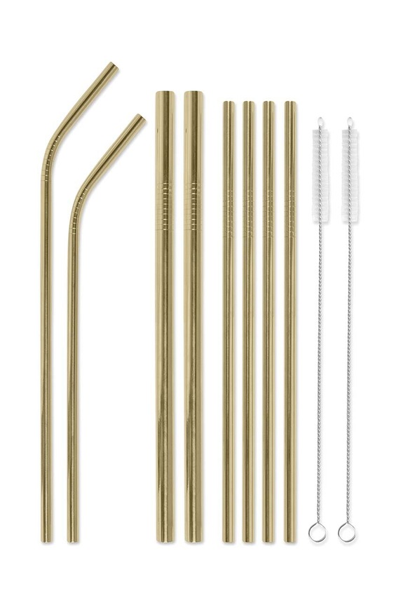 Designworks Ink zestaw słomek ze szczoteczkami Strawsome 8-pack zielony SSH.1007EU