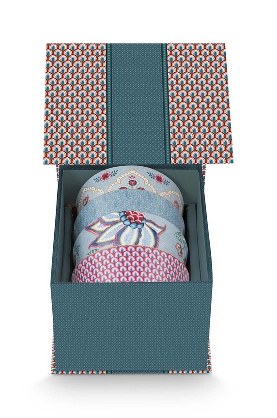 Pip Studio set ciotole Oriental Flower Festival pacco da 4 multicolore 51003259