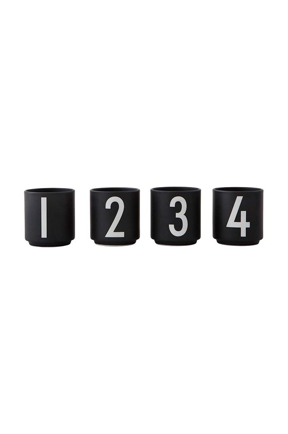 Design Letters zestaw filiżanek Mini Cups 4-pack czarny 10201302BLACK