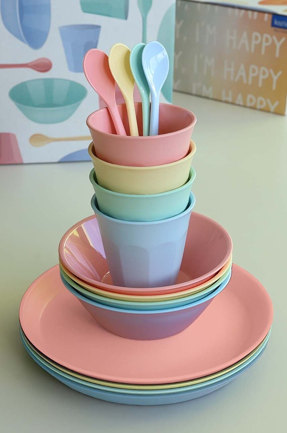 Koziol négy személyes étkészlet Nora Macarons 16 db többszínű 4058272