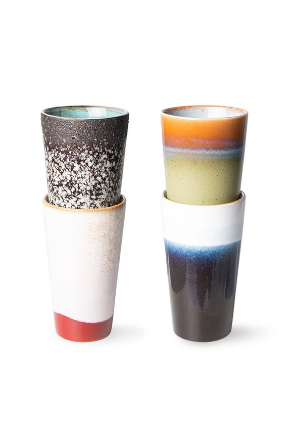 Hkliving zestaw kubków 4-pack multicolor ACE7054