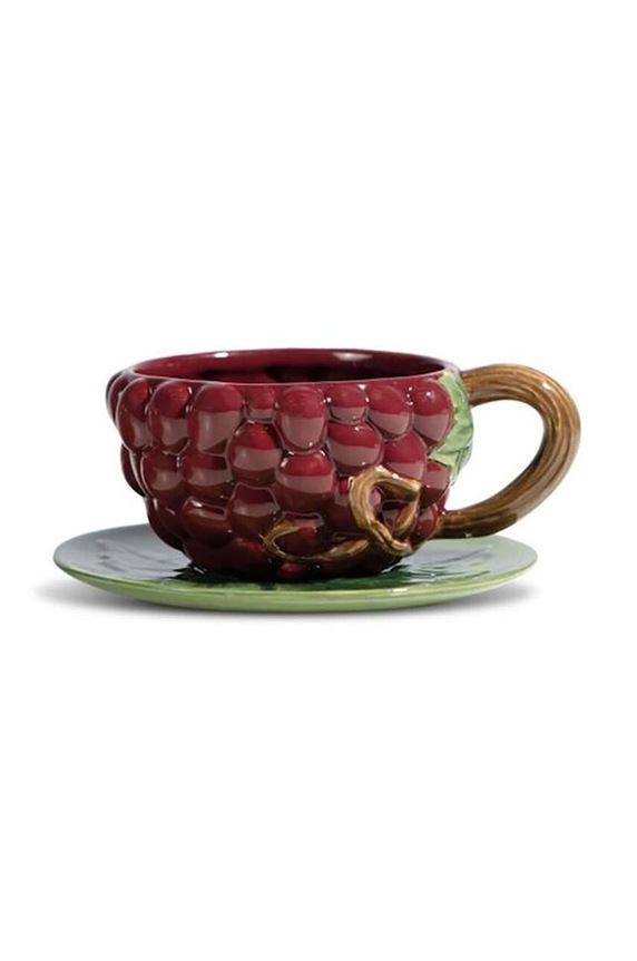 Φλιτζάνι και πιατάκι Byon Grape 260 ml μωβ 5228625607