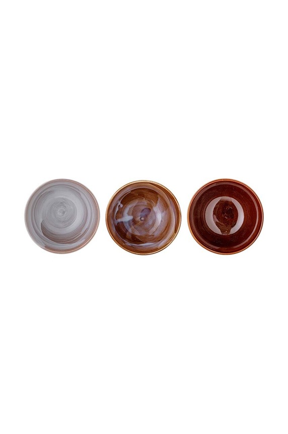 Bloomingville zestaw misek Lotus 3-pack 82052558 brązowy AA00