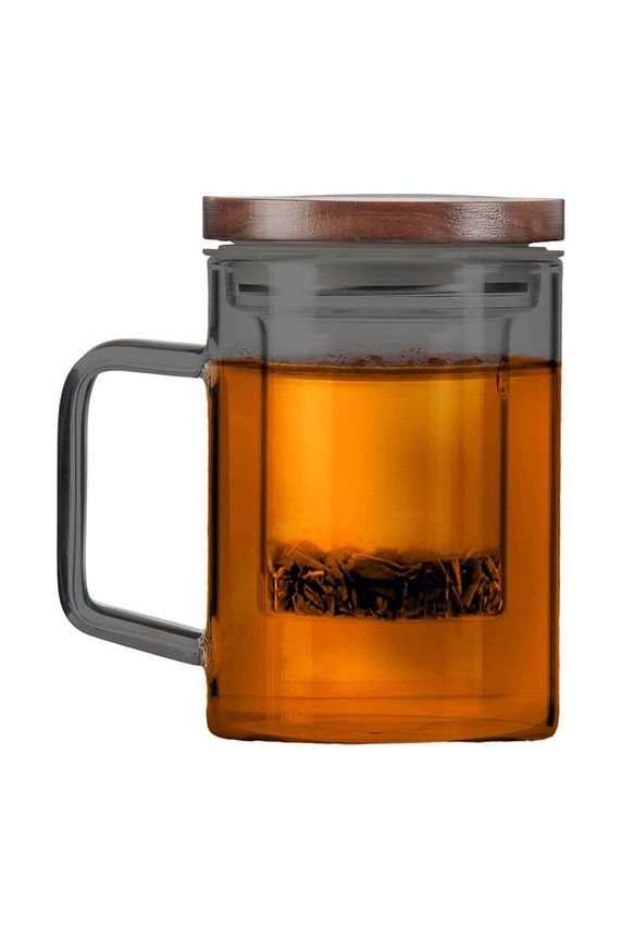 Vialli Design szklanka z zaparzaczem Soho 350 ml 29361 szary AA00