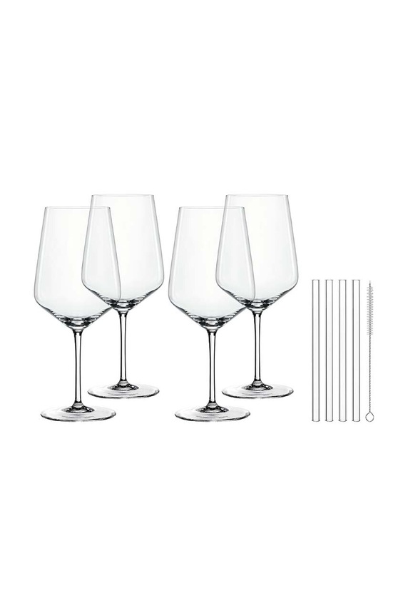 Nachtmann set bicchieri da cocktail con cannucce Coctail Spritz 630 ml pacco da 4 transparente 105438