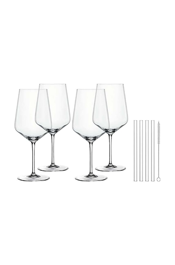 Nachtmann set bicchieri da cocktail con cannucce Coctail Spritz 630 ml pacco da 4 transparente 105438