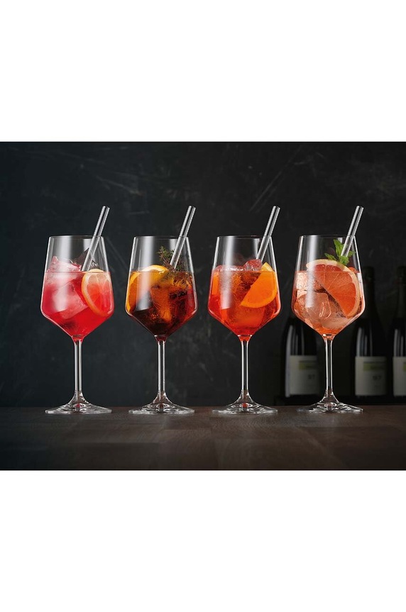 Nachtmann set bicchieri da cocktail con cannucce Coctail Spritz 630 ml pacco da 4 105438 transparente AA00