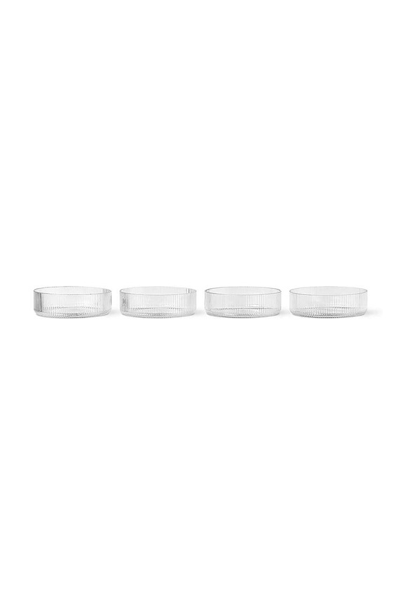 Μπολ σερβιρίσματος ferm LIVING Ripple 4-pack διαφανή 1104266335