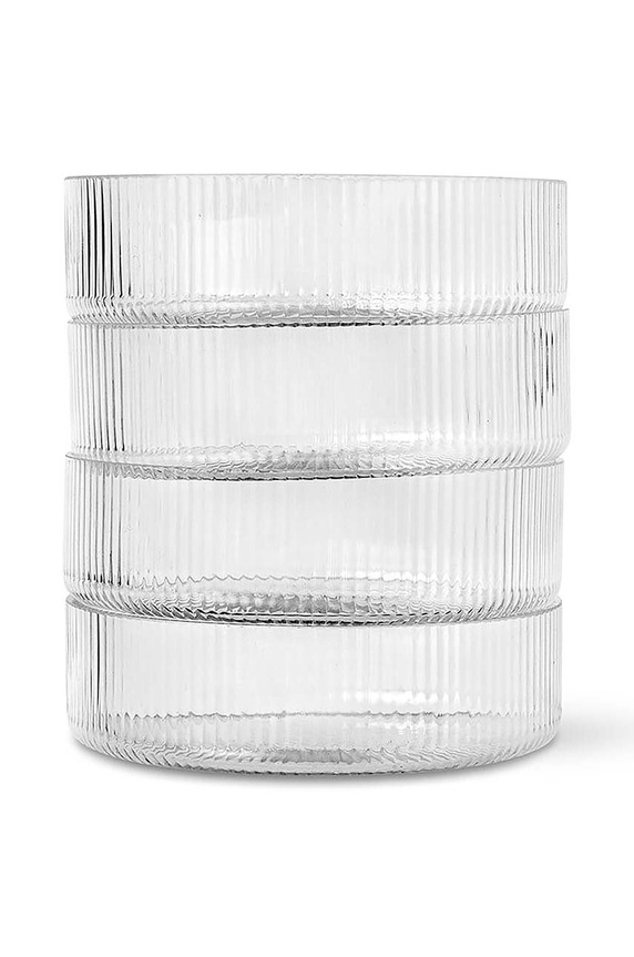 Μπολ σερβιρίσματος ferm LIVING Ripple 4-pack 1104266335 διαφανή AA00