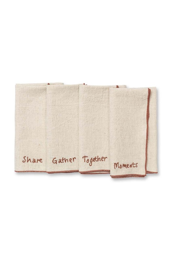 Набір серветок ferm LIVING Occasion 4-pack бежевий 1104268275