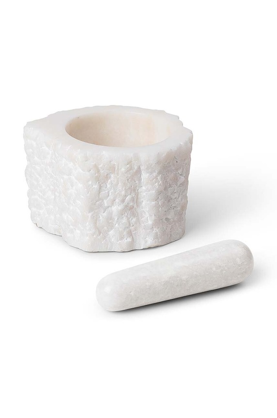 Ferm Living moździerz z tłuczkiem Petra Mortar 1104264886 biały AA00