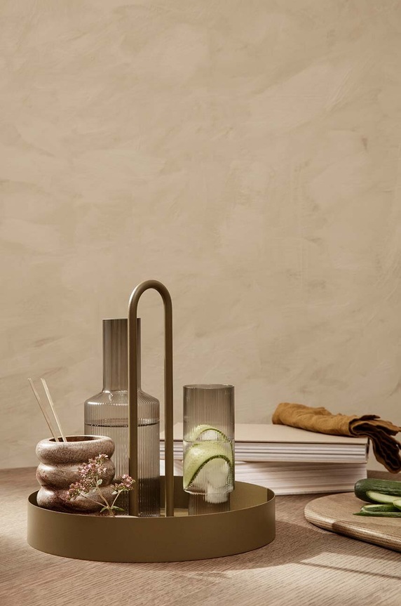 Набір склянок для коктейлів ferm LIVING Ripple 300 ml 4-pack сірий 100128112