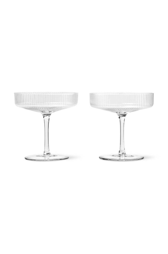 Ποτήρι σαμπάνιας ferm LIVING Ripple Champagne 150 ml 2-pack διαφανή 5444