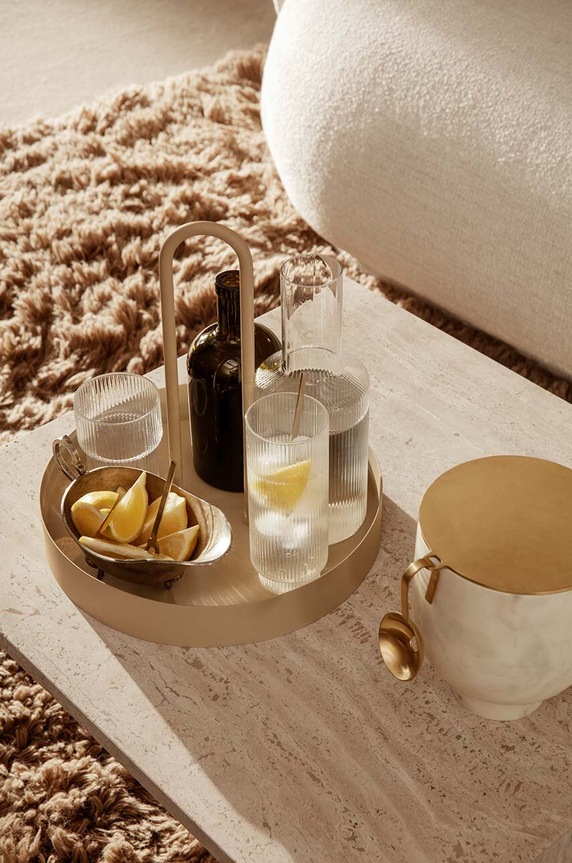 Ferm Living łyżka do lodu Fein Ice żółty 1104263213