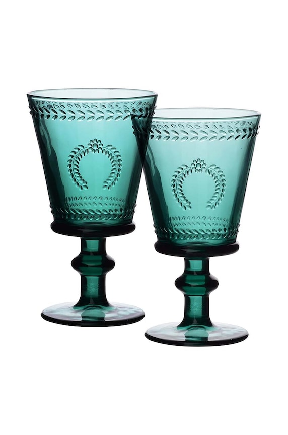 Σετ ποτηριών κρασιού Affek Design Ecila Dark 280 ml 2-pack τιρκουάζ HTID9956