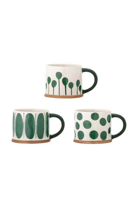 Σετ φλιτζάνια Bloomingville Linora 450 ml 3-pack πράσινο 82060556