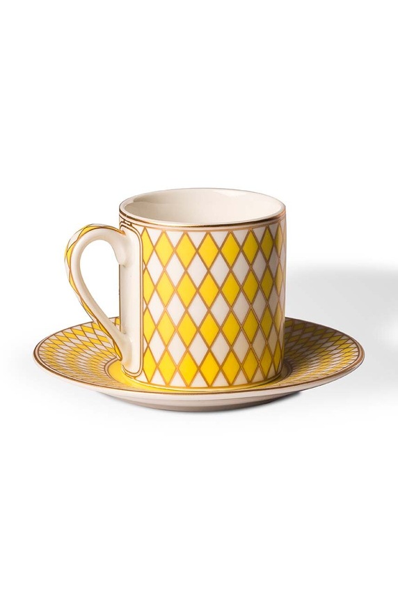 Kuchyň a bar Sada šálků a podšálků Pols Potten Espresso set Chess 100 ml 230.400.533 vícebarevná