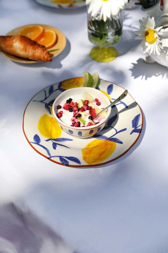 Konyha és bár &k amsterdam tányér szett Plate Lemon Twig 20 cm 4 db 2811.02 többszínű