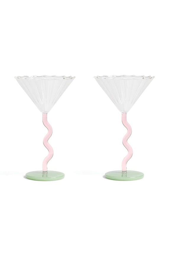 Σετ ποτηριών κρασιού &k amsterdam Coupe Curve Set 150 ml 2-pack πολύχρωμο 352.01