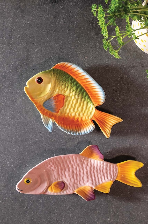 &k amsterdam talerz Plate Fish Rainbow 2797.33 multicolor AA00