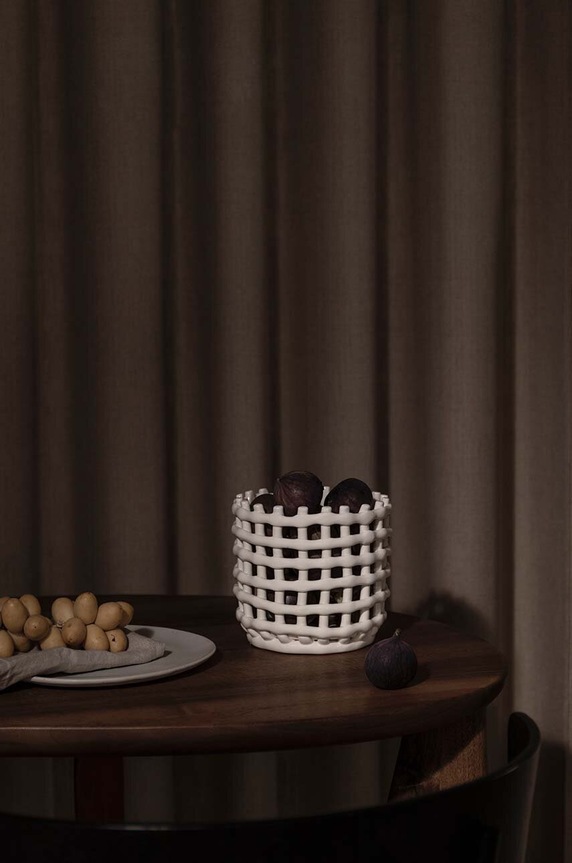 Ferm Living kosz na owoce S biały 110073202