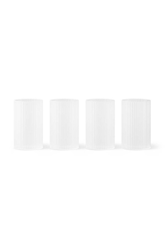 Set čaša ferm LIVING Ripple 140 ml 4-pack transparentna 1104264040