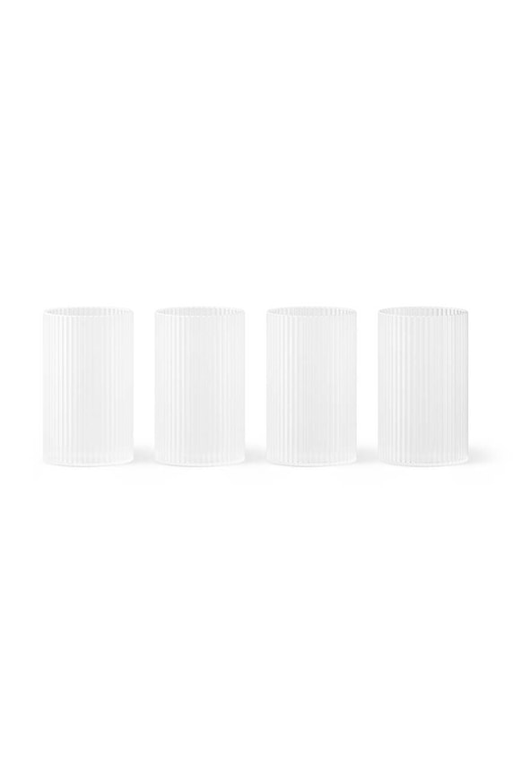 Set čaša ferm LIVING Ripple 140 ml 4-pack transparentna 1104264040