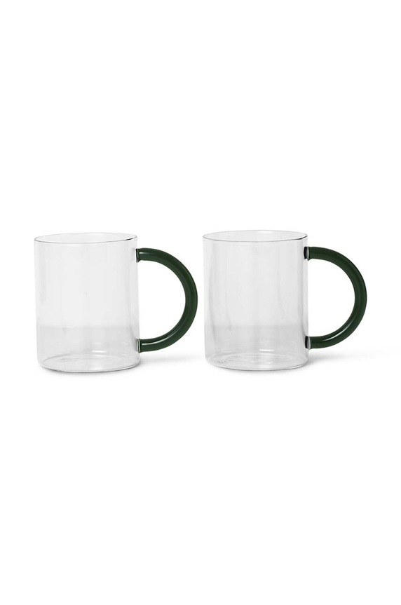 ferm LIVING zestaw kubków Clea 340 ml 2-pack transparentny 100479211