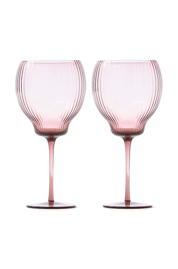 Σετ ποτηριών κρασιού Pols Potten Pum Wineglasses 700 ml ροζ 140.230.156