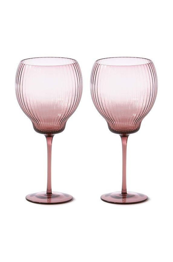 Σετ ποτηριών κρασιού Pols Potten Pum Wineglasses 700 ml 140.230.156 ροζ AA00