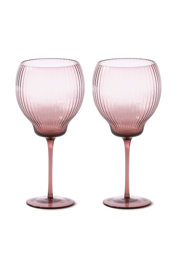 Σετ ποτηριών κρασιού Pols Potten Pum Wineglasses 700 ml 140.230.156 ροζ AA00